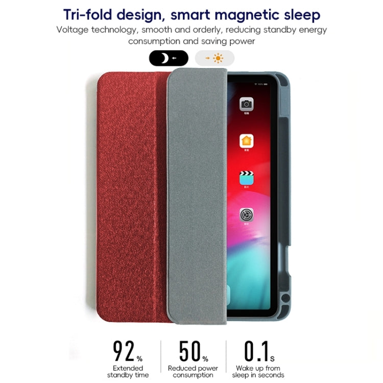 For iPad Air 10.9 2022 / 2020 ZGA Tri-Fold Voltage Smart Leather Tablet Case(Red) by ZGA