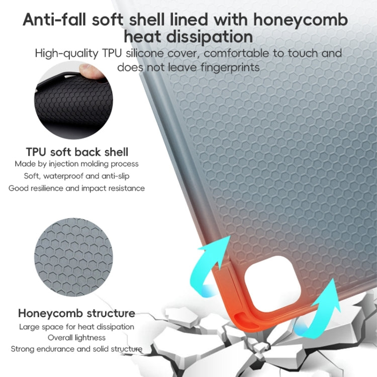 For iPad 2025 / 2022 ZGA Tri-Fold Voltage Smart Leather Tablet Case(Grey) by ZGA