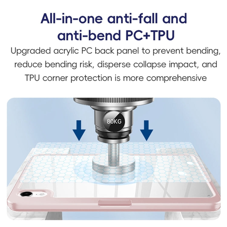 For iPad mini 6 / mini 2024 ZGA Tri-Fold 360 Rotation Smart Leather Tablet Case(Black) by ZGA