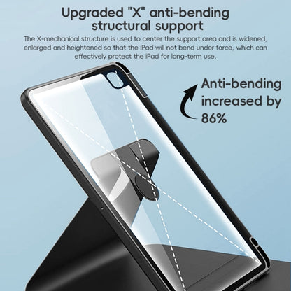 For iPad Air 10.9 2022 / 2020 ZGA Tri-Fold 360 Rotation Smart Leather Tablet Case(Blue) - iPad 10.2 Cases by ZGA | Online Shopping UK | buy2fix