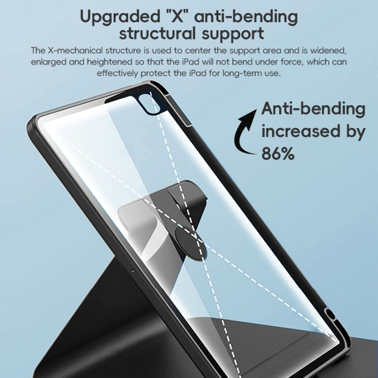 For iPad Air 10.9 2022 / 2020 ZGA Tri-Fold 360 Rotation Smart Leather Tablet Case(Pink) by ZGA