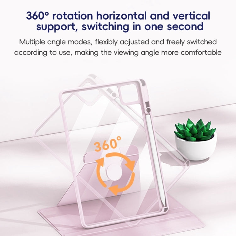 For iPad Air 10.9 2022 / 2020 ZGA Tri-Fold 360 Rotation Smart Leather Tablet Case(Pink) by ZGA