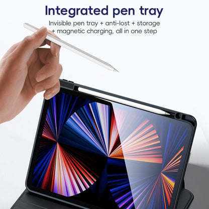 For iPad mini 6 / mini 2024 ZGA Tri-Fold 360 Rotation Smart Leather Tablet Case(Pink) by ZGA