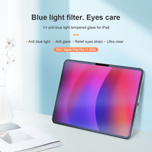 For iPad Pro 11 2025 / 2024 NILLKIN V+ Series Anti-Blue Light Tempered Glass Protective Film by NILLKIN