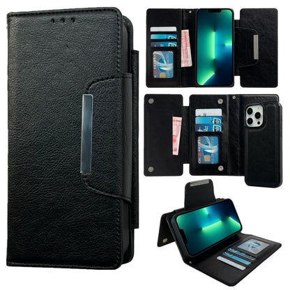For iPhone 13 Pro Max Multifunctional 7-Cards Wallet Leather Phone Case(Black) - iPhone 13 Pro Max Cases by buy2fix | Online Shopping UK | buy2fix