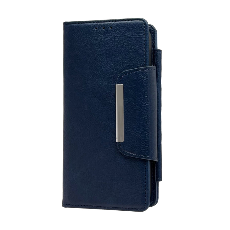 For iPhone 12 Pro Max Multifunctional 7-Cards Wallet Leather Phone Case(Royal Blue) - iPhone 12 Pro Max Cases by buy2fix | Online Shopping UK | buy2fix