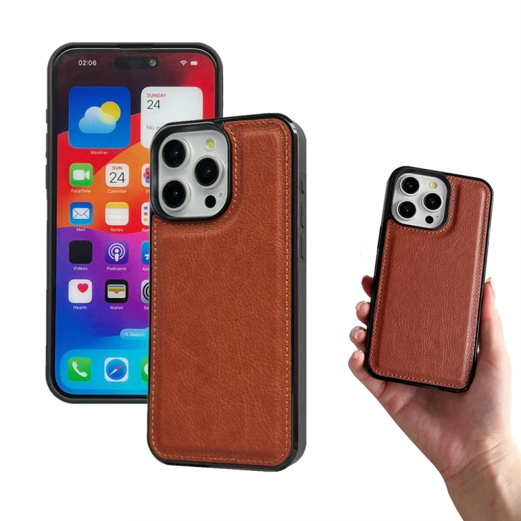 For iPhone 16 Pro Max Multifunctional Seven Cards Wallet Leather Phone Case(Brown) - iPhone 16 Pro Max Cases by buy2fix | Online Shopping UK | buy2fix