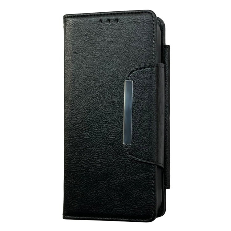 For iPhone 16 Plus Multifunctional Seven Cards Wallet Leather Phone Case(Black) - iPhone 16 Plus Cases by buy2fix | Online Shopping UK | buy2fix