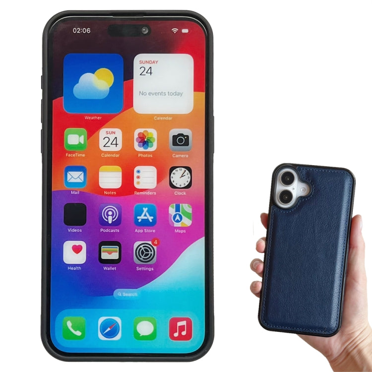 For iPhone 16 Plus Multifunctional 7-Cards Wallet Leather Phone Case(Royal Blue) by buy2fix