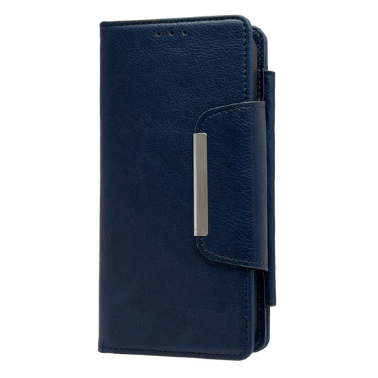 For iPhone 16 Multifunctional 7-Cards Wallet Leather Phone Case(Royal Blue) by buy2fix