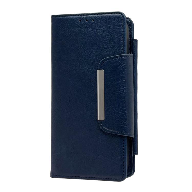 For iPhone 16e Multifunctional 7-Cards Wallet Leather Phone Case(Royal Blue) - iPhone 16e Cases by buy2fix | Online Shopping UK | buy2fix
