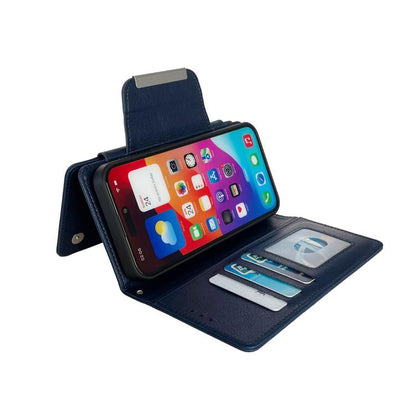 For iPhone Air Multifunctional 7-Cards Wallet Leather Phone Case(Royal Blue) - iPhone Air Cases by buy2fix | Online Shopping UK | buy2fix