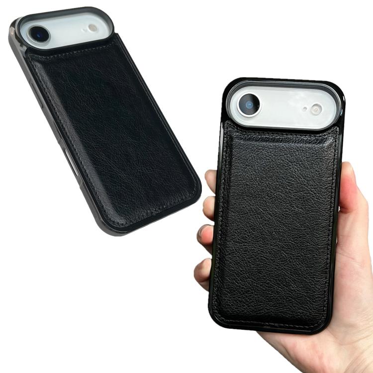 For iPhone Air Cowhide Texture Back Cover Phone Case(Black) - iPhone Air Cases by buy2fix | Online Shopping UK | buy2fix