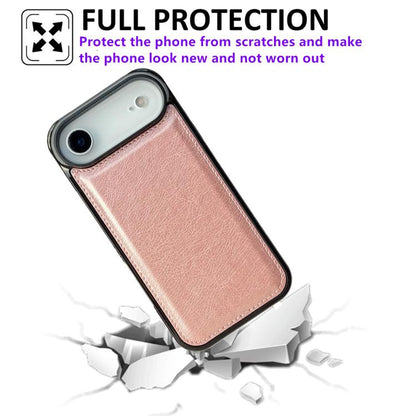 For iPhone Air Cowhide Texture Back Cover Phone Case(Rose Gold) - iPhone Air Cases by buy2fix | Online Shopping UK | buy2fix