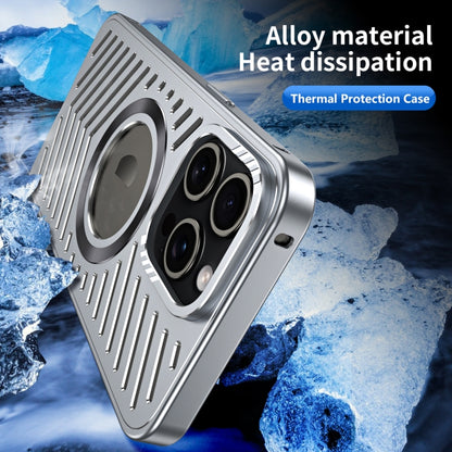 For iPhone 12 Pro Max Cooling MagSafe Magnetic Metal Phone Case(Silver) - iPhone 12 Pro Max Cases by buy2fix | Online Shopping UK | buy2fix