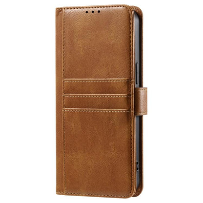 For iPhone 16e Simple 6-Card Wallet Leather Phone Case(Brown) - iPhone 16e Cases by buy2fix | Online Shopping UK | buy2fix