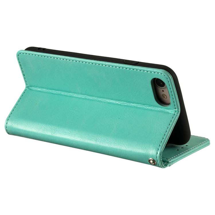 For iPhone 16e Simple 6-Card Wallet Leather Phone Case(Green) - iPhone 16e Cases by buy2fix | Online Shopping UK | buy2fix