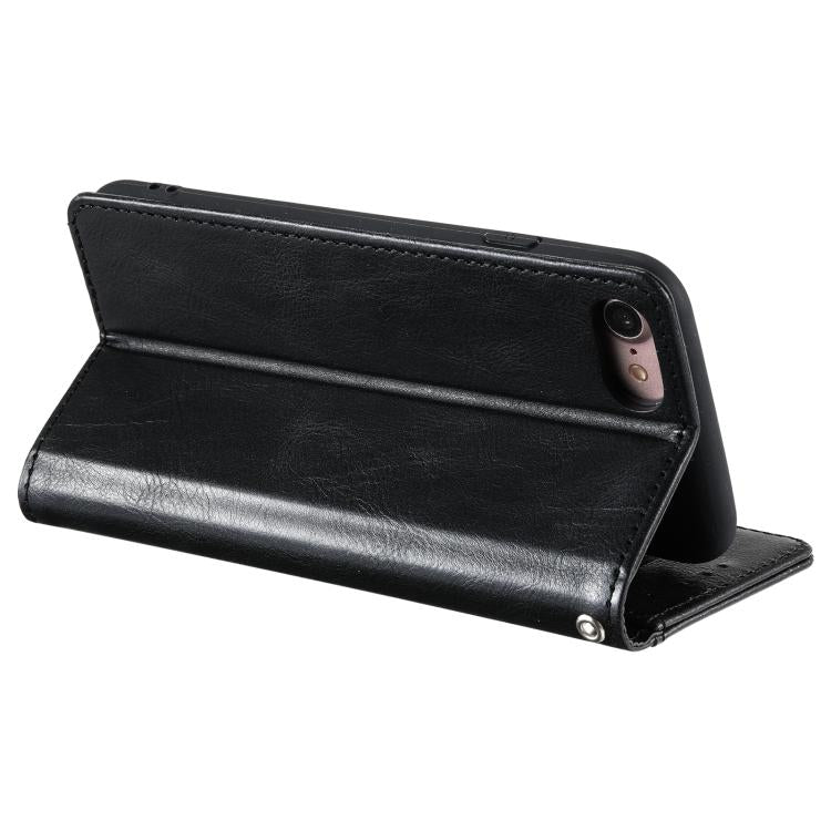 For iPhone 16e Simple 6-Card Wallet Leather Phone Case(Black) - iPhone 16e Cases by buy2fix | Online Shopping UK | buy2fix