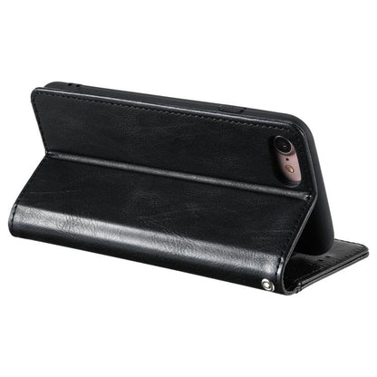 For iPhone 16e Simple 6-Card Wallet Leather Phone Case(Black) - iPhone 16e Cases by buy2fix | Online Shopping UK | buy2fix