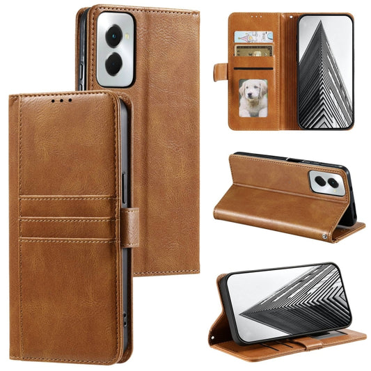 For Motorola Moto G Power 2024 Simple 6-Card Wallet Leather Phone Case(Brown) by buy2fix