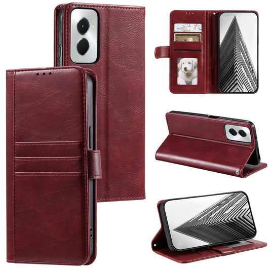 For Motorola Moto G Power 2024 Simple 6-Card Wallet Leather Phone Case(Wine Red) by buy2fix