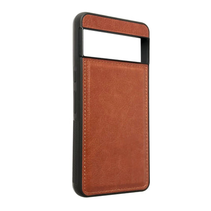 For Google Pixel 9 / Pixel 9 Pro Cowhide Texture Back Cover Phone Case(Brown) - Google Cases by buy2fix | Online Shopping UK | buy2fix