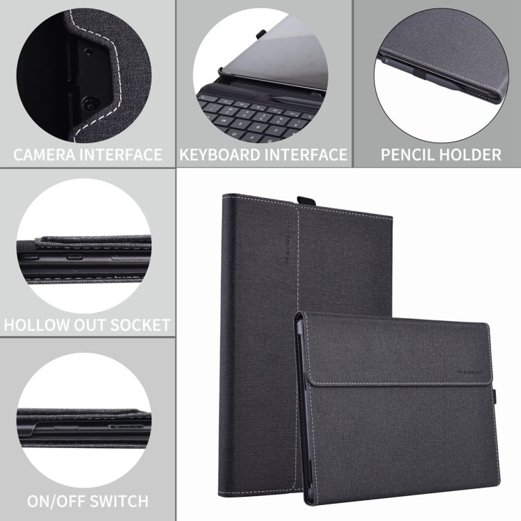 For Microsoft Surface Pro 10 Cloth Texture PC Tablet Protective Case(Black) - Others by buy2fix | Online Shopping UK | buy2fix