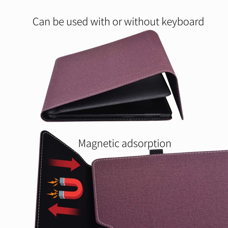For Microsoft Surface Pro 10 Cloth Texture PC Tablet Protective Case(Wine Red) - Others by buy2fix | Online Shopping UK | buy2fix