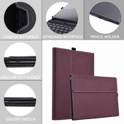 For Microsoft Surface Pro 10 Cloth Texture PC Tablet Protective Case(Wine Red) - Others by buy2fix | Online Shopping UK | buy2fix