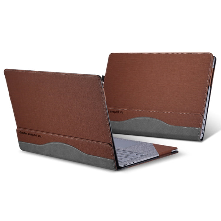 For Microsoft Surface Laptop 6 13.5 inch Laptop PU Leather Protective Case(Brown) - Others by buy2fix | Online Shopping UK | buy2fix