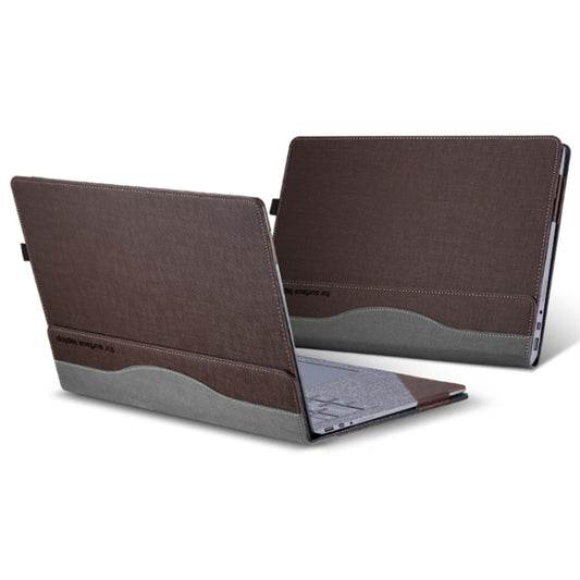 For Microsoft Surface Laptop 6 15 inch Laptop PU Leather Protective Case(Coffee Color) - Others by buy2fix | Online Shopping UK | buy2fix