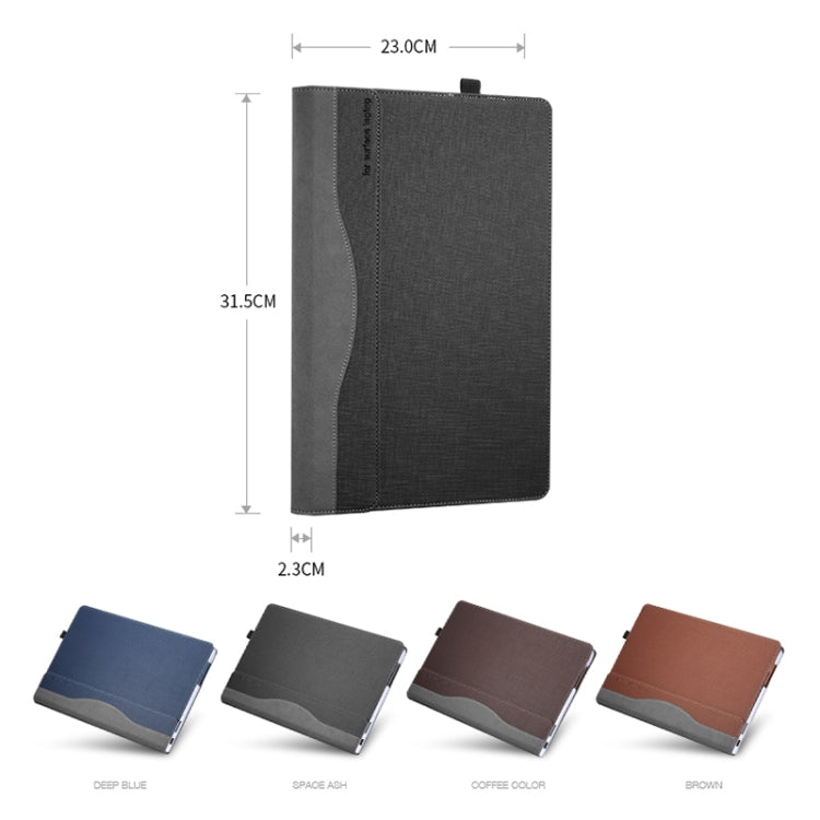 For Microsoft Surface Laptop 6 13.5 inch Laptop PU Leather Protective Case(Deep Blue) - Others by buy2fix | Online Shopping UK | buy2fix
