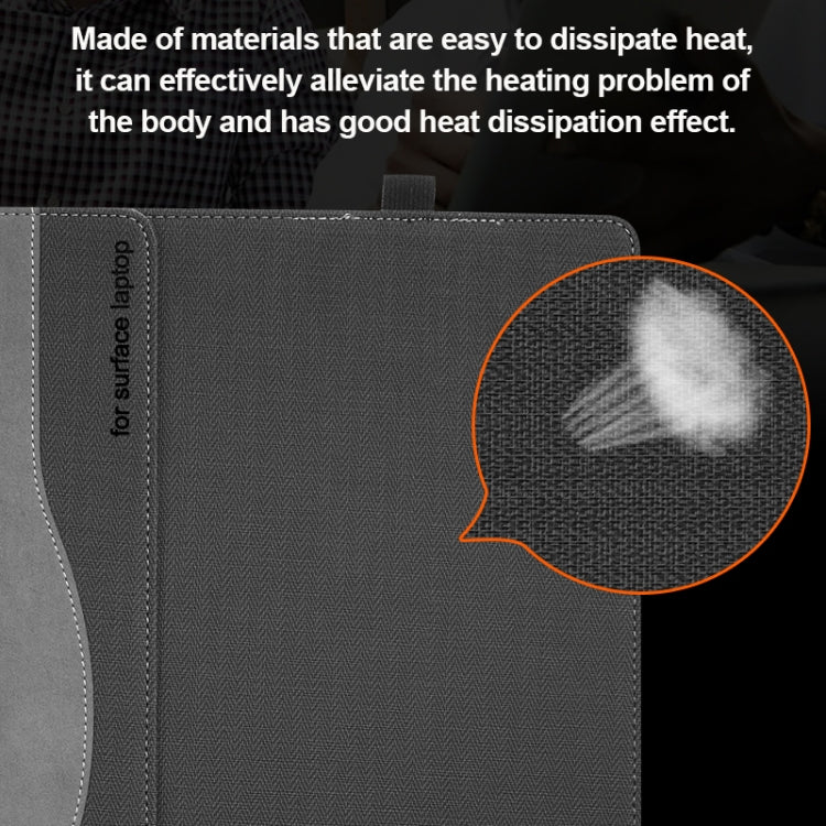 For Microsoft Surface Laptop 6 15 inch Laptop PU Leather Protective Case(Brown) - Others by buy2fix | Online Shopping UK | buy2fix