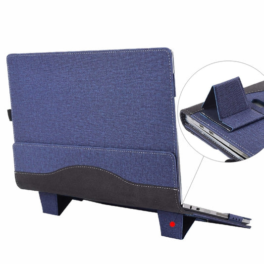 For Microsoft Surface Book 3 / 2 15 inch Cloth Texture Laptop Leather Case With Stand Function(Blue) by buy2fix