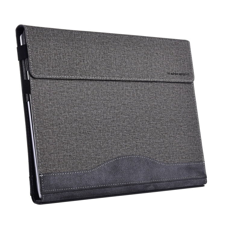 For Microsoft Surface Laptop 6 15 inch Cloth Texture Laptop Leather Protective Case(Space Ash) - Others by buy2fix | Online Shopping UK | buy2fix