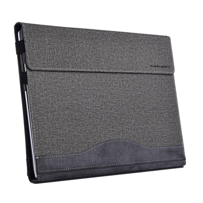 For Microsoft Surface Laptop 6 15 inch Cloth Texture Laptop Leather Protective Case(Space Ash) - Others by buy2fix | Online Shopping UK | buy2fix