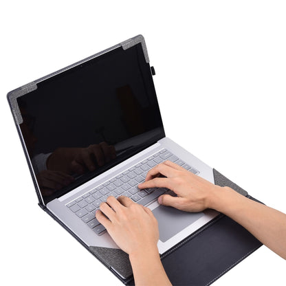 For Microsoft Surface Laptop 6 15 inch Cloth Texture Laptop Leather Protective Case(Space Ash) - Others by buy2fix | Online Shopping UK | buy2fix