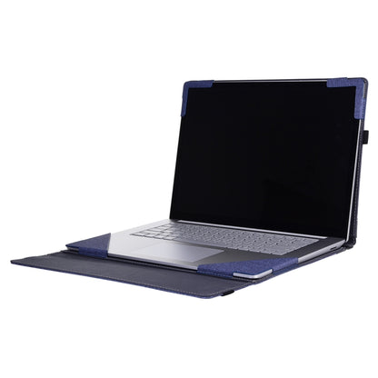 For Microsoft Surface Laptop 6 15 inch Cloth Texture Laptop Leather Protective Case(Deep Blue) - Others by buy2fix | Online Shopping UK | buy2fix