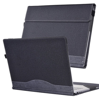 For Microsoft Surface Laptop 6 15 inch Cloth Texture Laptop Leather Protective Case(Black) - Others by buy2fix | Online Shopping UK | buy2fix