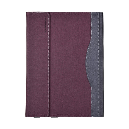 For Microsoft Surface Laptop 6 15 inch Cloth Texture Laptop Leather Protective Case(Wine Red) - Others by buy2fix | Online Shopping UK | buy2fix