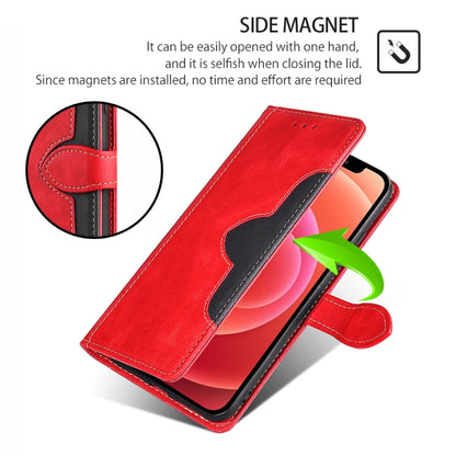 For Motorola Moto G Play 4G 2024 Skin Feel Magnetic Buckle Leather Phone Case(Red) - Motorola Cases by buy2fix | Online Shopping UK | buy2fix