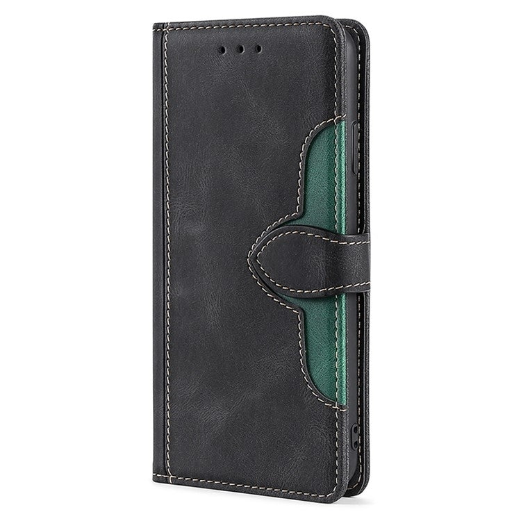 For Motorola Edge 5G 2024 Skin Feel Magnetic Buckle Leather Phone Case(Black) by buy2fix