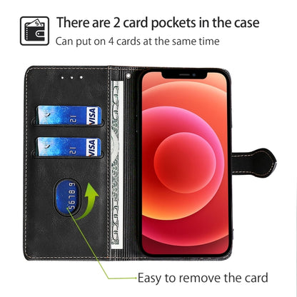 For Motorola Edge 5G 2024 Skin Feel Magnetic Buckle Leather Phone Case(Black) by buy2fix