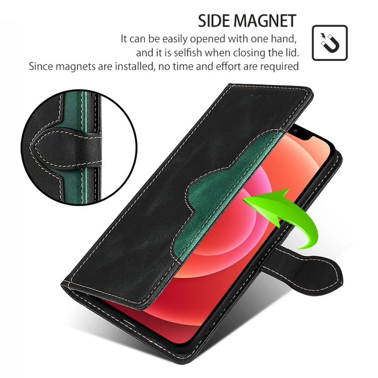 For Motorola Edge 5G 2024 Skin Feel Magnetic Buckle Leather Phone Case(Black) by buy2fix