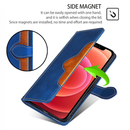 For Motorola Edge 5G 2024 Skin Feel Magnetic Buckle Leather Phone Case(Blue) by buy2fix
