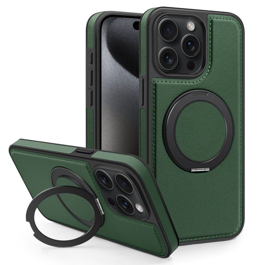 For iPhone 15 Pro Max Yashi 360 Degree Rotating MagSafe Bracket Phone Case(Dark Green) - iPhone 15 Pro Max Cases by buy2fix | Online Shopping UK | buy2fix