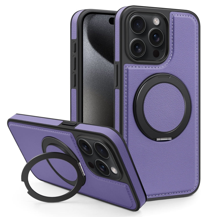 For iPhone 15 Pro Max Yashi 360 Degree Rotating MagSafe Bracket Phone Case(Purple) - iPhone 15 Pro Max Cases by buy2fix | Online Shopping UK | buy2fix