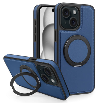 For iPhone 15 Plus Yashi 360 Degree Rotating MagSafe Bracket Phone Case(Blue) - iPhone 15 Plus Cases by buy2fix | Online Shopping UK | buy2fix