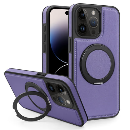 For iPhone 14 Pro Yashi 360 Degree Rotating MagSafe Bracket Phone Case(Purple) - iPhone 14 Pro Cases by buy2fix | Online Shopping UK | buy2fix