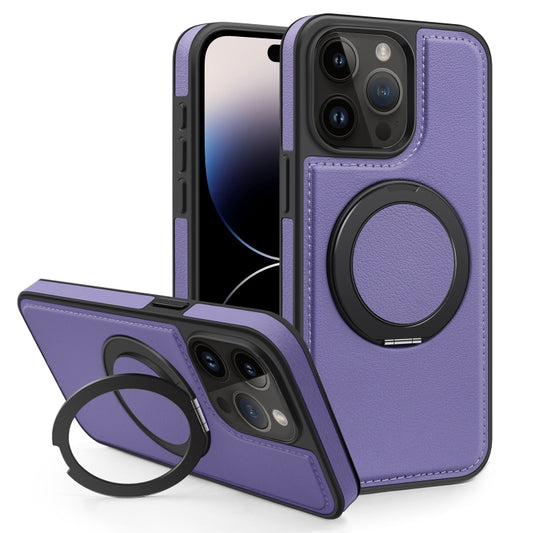 For iPhone 14 Pro Max Yashi 360 Degree Rotating MagSafe Bracket Phone Case(Purple) - iPhone 14 Pro Max Cases by buy2fix | Online Shopping UK | buy2fix